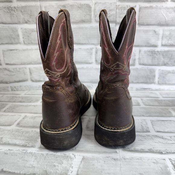 Justin Gypsy L9903 Pink Stitch Western Cowboy Boots Women’s Size 8 B - Picture 7 of 13